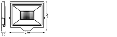 Naświetlacz LED Reflektor Lampa LED 100W 10000lm 4000K Neutralna Czarny IP65 Floodlight Osram
