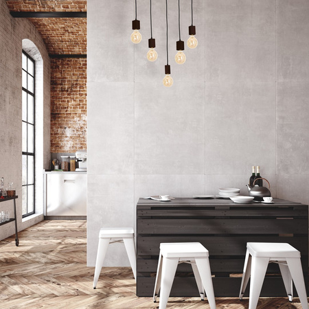 Lampa wisząca JACK 5xE27 Orzech Minimalistyczny Wygląd Drewniana Oprawa MLP4361 Milagro Drewno