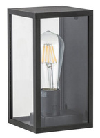 Lampa Ogrodowa LED Kinkiet Elewacyjny TOPEKA E27 IP54 Prostokątna Czarna RABALUX