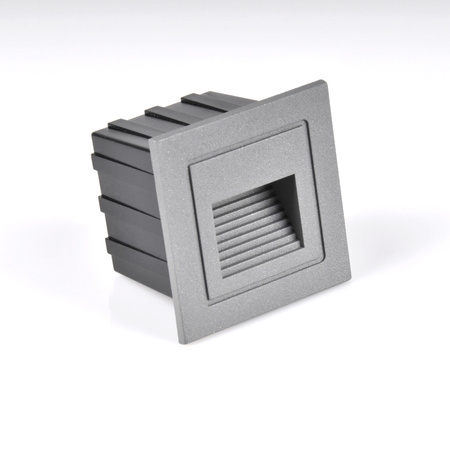 Lampa oprawa schodowa podtynkowa LED ogrodowa 3W 20lm IP44 4000K szara Q6 GOLDLUX (Polux)