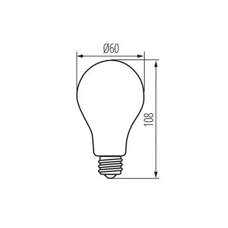 Żarówka LED E27 Edison A60 8.5W = 75W 1055lm 2700K Ciepła Przezroczysta XLED Filament Kanlux