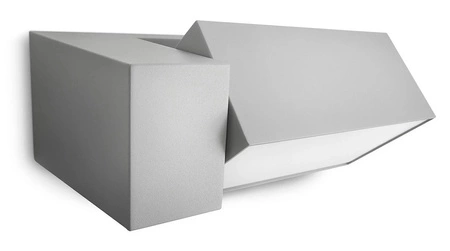 Lampa Ogrodowa LED Kinkiet Elewacyjny BORDER myGarden E27 IP44 Prostokątna Szara PHILIPS