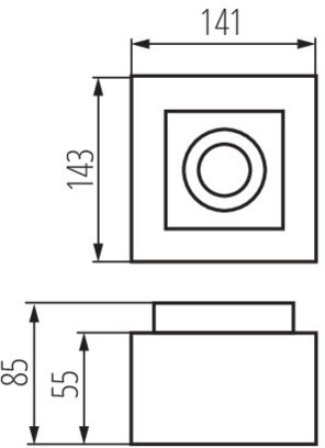 Oprawa Natynkowa Halogenowa SPOT Ruchoma GU10 STOBI DLP Kanlux