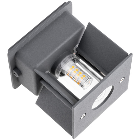 Kinkiet Ogrodowy Elewacyjny LED G9 Regulowany Góra Dół Grafit PYXIS LUMILED