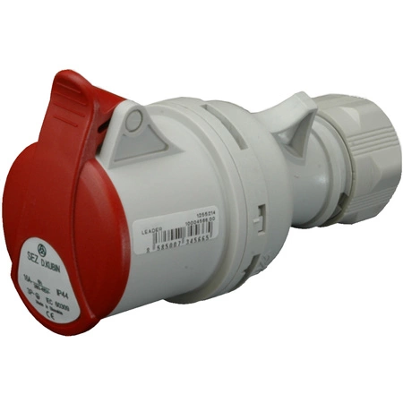 Gniazdo Przenośne Siłowe 16A 400V 5P IP44 Hermetyczne z Klapką i Uchwytem