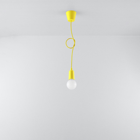 Lampa Sufitowa Wisząca Zwis E27 Nieregularna Żółta Nowoczesna Diego Sollux