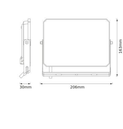 Naświetlacz LED Halogen Zewnętrzny Reflektor 50W 6500K 4500lm IP65 FLOODLIGHT LUX OSRAM