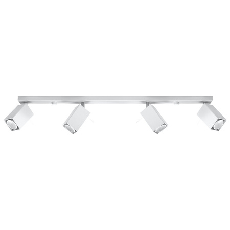 Lampa Sufitowa Oprawa Natynkowa 4x GU10 SPOT TUBA Reflektor Ruchoma Minimalistyczna Kwadratowa Biała Nowoczesna Merida Sollux
