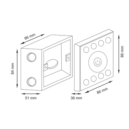 Włącznik Dotykowy do Taśm LED RGBW Ze Ściemniaczem 12-24V Sanico Goldlux