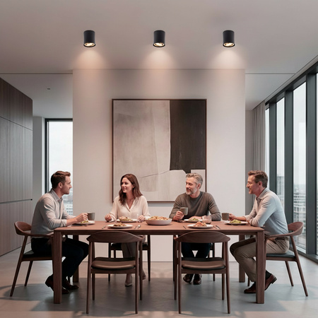 Oprawa Natynkowa HALOGENOWA Spot Tuba Ruchoma GU10 Okrągła Czarno-Złota 84mm AMAT-M LUMILED