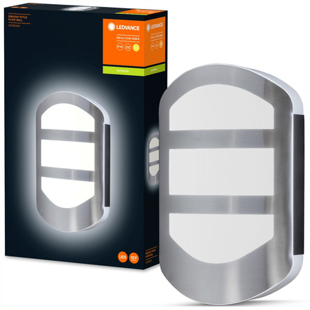 Lampa Ogrodowa Zewnętrzna Kinkiet Elewacyjny LED 12W 650lm 3000K IP44 Srebrny Endura Ledvance