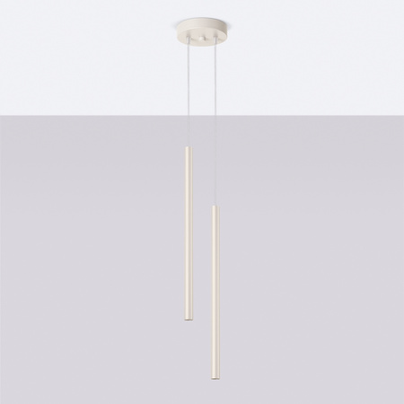 Lampa Wisząca Sufitowa Zwis Tuba Spot 2x G9 Beżowa Pastelo Ocean Green SL.1513 Sollux