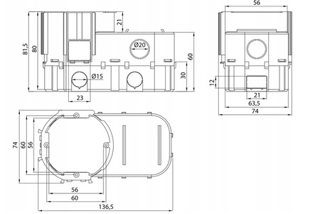 Puszka Instalacyjna Podtynkowa Głęboka Kieszeń Do Elektroniki PAWBOL
