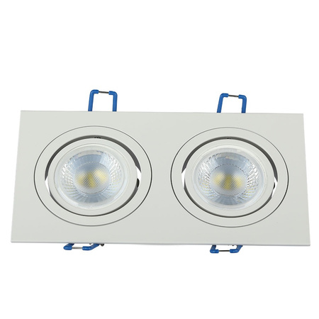 Oprawa Sufitowa Podtynkowa 2xGU10 Kwadratowa Biała VT-783 V-TAC