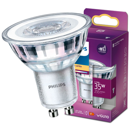 Żarówka LED GU10 3,5W = 35W 255lm 2700K Ciepła 36° reflektor punktowy PHILIPS