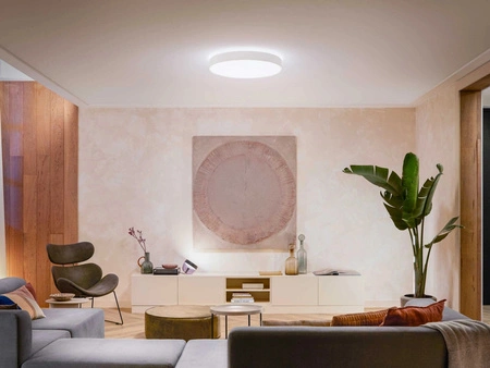 Plafon LED Lampa Sufitowa Natynkowa 48W 6100lm IP20 White Ambiance TW Biała 55cm Inteligentna SMART Zigbee Bluetooth Enrave Philips HUE