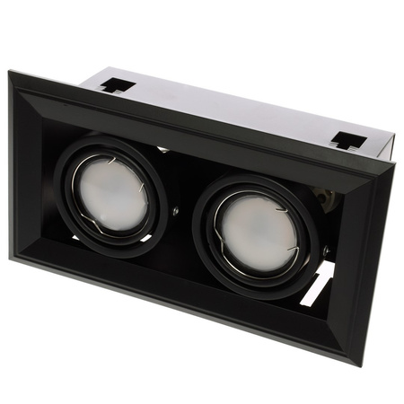 Oprawa Podtynkowa Halogenowa BLOCCO Czarna 2xGU10 LED Milagro