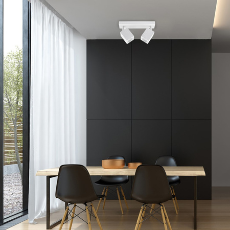Lampa Sufitowa Ścienna Reflektor 2xGU10 QUANTUS Biała