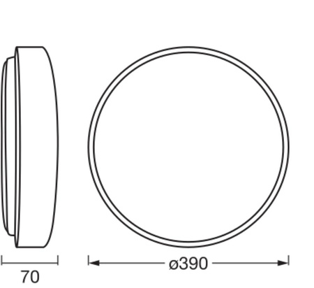 Lampa Sufitowa Plafon LED Oprawa Ściemnialna 24W 39cm Biały Piaskowany Kamień LEDVANCE