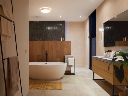 Plafon LED Lampa Sufitowa Natynkowa 33.5W 4300lm IP44 White Ambiance TW Biała 42.5cm Inteligentna SMART Zigbee Bluetooth Devere Philips HUE