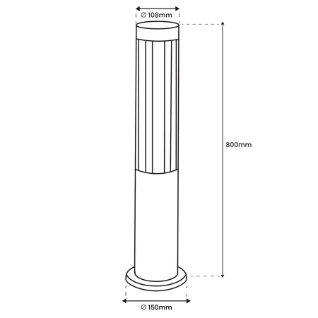 Lampa Ogrodowa Słupek Zewnętrzny Stojący 12W LED 4000K QUERO 80cm LUMILED