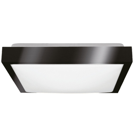 Plafon LED Lampa Sufitowa 41cm 2x E27 Czarna Kwadratowa + 2x Żarówka LED 10W 4000K Lumiled