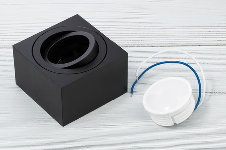 Oprawa Natynkowa HALOGENOWA Tuba Spot Ruchoma Kwadratowa Czarna 50mm + Wkład LED 7W 4000K AMAT-S LUMILED