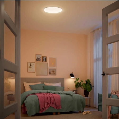 Lampa Sufitowa Plafon LED 17W 1700lm 2700K Biała Moire CL200 Philips