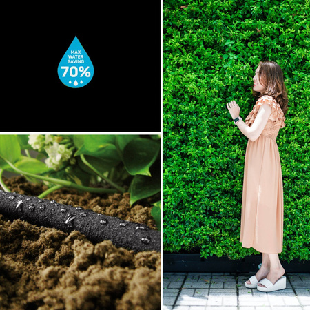 Wąż Ogrodowy 7,5m Kroplujący Pocący Nawadniający DRIP 1/2" CELLFAST