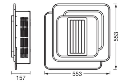 Plafon LED Lampa Sufitowa Natynkowa 55W 3100lm 3000K - 6500K CCT Ściemnialna Biały 55.5cm Ceiling Ledvance