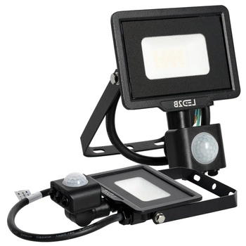 Naświetlacz LED Zewnętrzny Ogrodowy 10W 800lm 4000K Neutralny 120° z Czujnikiem Ruchu i Zmierzchu IP65 Czarny MHC Kobi