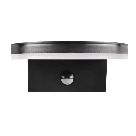 Kinkiet Zewnętrzny Oprawa Elewacyjna Czujnik PIR LED IP54 4000K Okrągła Czarna