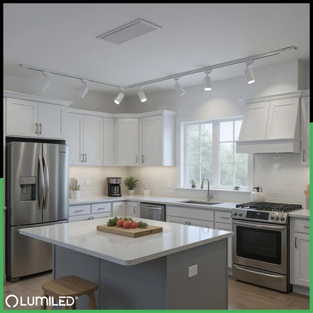 Zestaw Szyna Oświetleniowa Szynoprzewód 2m + 6x Reflektor Szynowy RITI GU10 Biały LUMILED