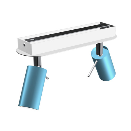 Lampa Sufitowa PRESTON Niebieska Biała 2x mini GU10 Milagro