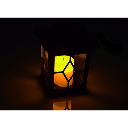 Lampa Solarna Ogrodowa LED Wbijana Ozdobna Latarenka Lampion Płomień Efekt Ognia