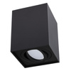 Oprawa Natynkowa HALOGENOWA Spot Tuba Ruchoma GU10 Kwadratowa Czarna 115mm AMAT-L LUMILED