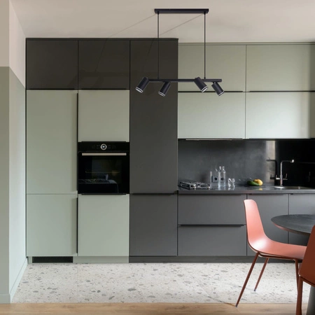 Lampa Sufitowa Wisząca Zwis 4x GU10 Czarna PARIS Sanico Goldlux