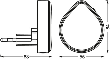 Lampka Nocna LED Orientacyjna do Gniazdka 0.5W 15lm 3000K Ciepła Ściemnialna z Czujnikiem Zmierzchu Biały Lunetta Ledvance