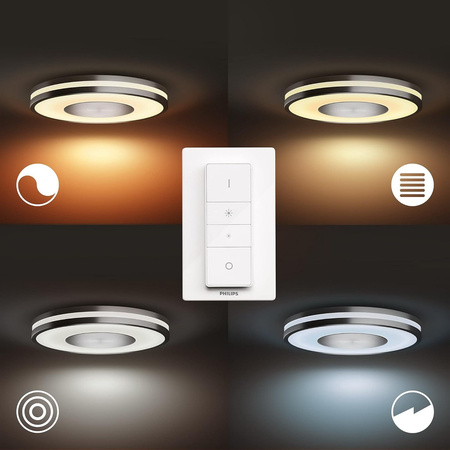 Plafon LED Lampa Sufitowa Natynkowa 22.5W 2500lm IP20 White Ambiance TW Aluminium 34.8cm Inteligentna SMART Zigbee Bluetooth Being Philips HUE