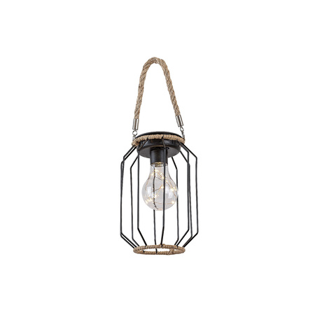 Lampa Ogrodowa LED Dekoracyjna 0.2W 3lm 3000K IP44 z Czujnikiem Zmierzchu Czarny Industrialny Sluis Rabalux