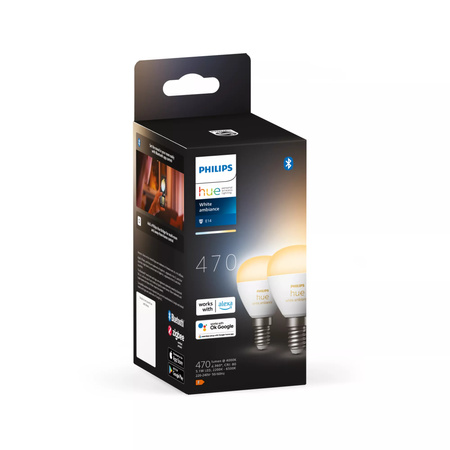 2PAK Żarówka LED E14 P45 5,1W CCT PHILIPS HUE White Ambiance Bluetooth Zigbee