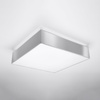 Lampa Sufitowa Plafon 3x E27 Kwadratowa Szara Minimalistyczna Horus Sollux