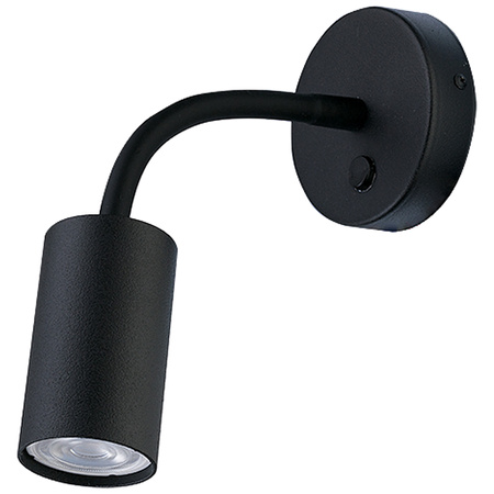 Lampa Ścienna EYE FLEX 9068 Nowodvorski Czarna GU10 Kinkiet Tuba Elastyczne Ramię Stal Minimalistyczna