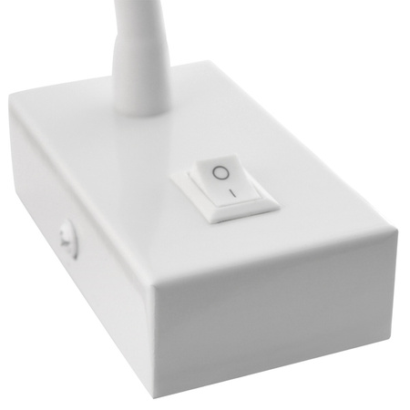 Lampa Ścienna LED Elastyczny Kinkiet do Czytania LEO 3W 4000K Biały