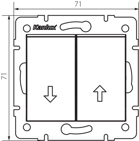 Łącznik Zwierny Żaluzjowy 10A Kwadratowy Beżowy LOGI Kanlux