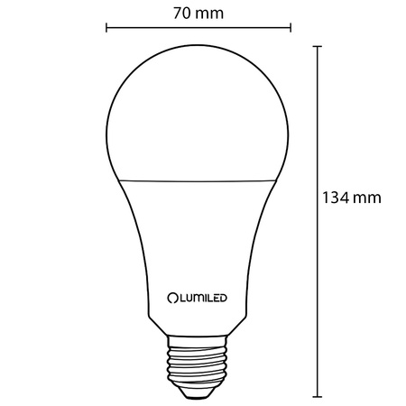Żarówka LED E27 A70 18W = 150W 2421lm 4000K Neutralna 260° LUMILED