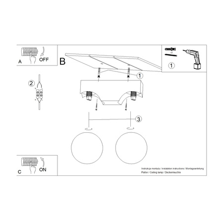 Lampa Sufitowa 2x G9 Naturalne Drewno BULBO Peach Puff SL.1683 Sollux