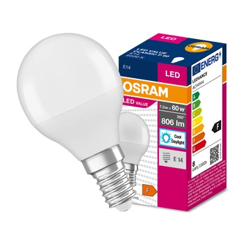 Żarówka LED E14 P45 6,5W = 60W 806lm 6500K Zimna OSRAM Value