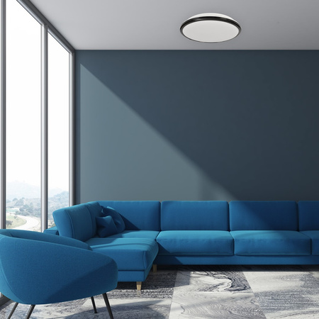 Plafon LED Lampa Sufitowa Natynkowa TERMA Czarny 18W LED IP44 Ø280 mm Milagro