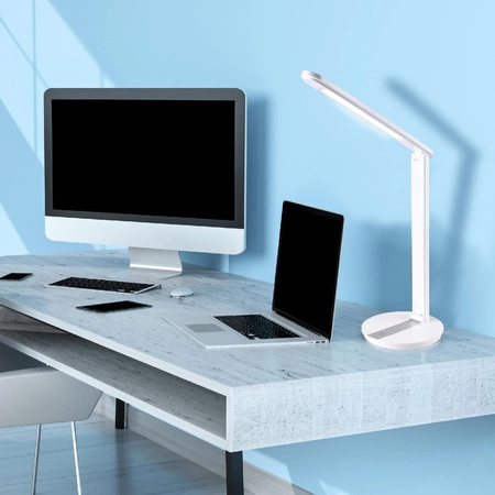 Lampka Biurkowa Nocna LED 8W CCT 3in1 3000-6500K Szkolna Biała SERRA GOLDLUX (Polux)
